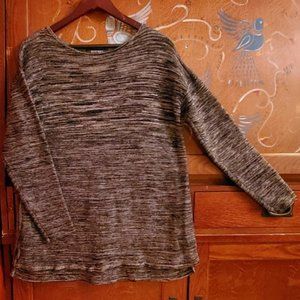 Ellen Tracy Baggy Sweater, Black and White XL